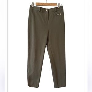 WORTH NEW YORK Olive Green Equestrian Straight Leg PANTS Size 8